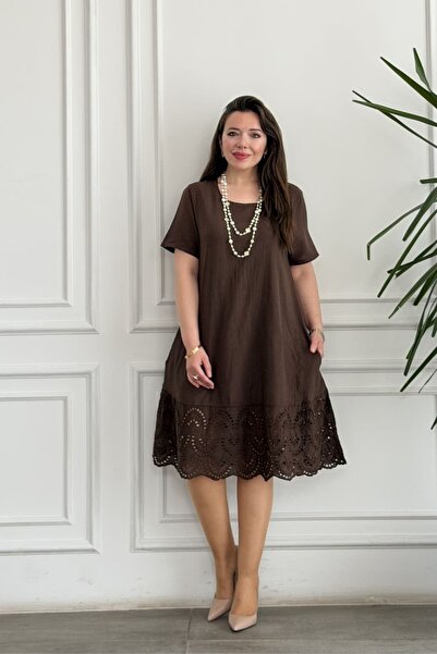 yb yağmur butik Dress with Scalloped Hem Detail