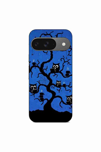 OEM Husa compatibila cu Google Pixel 9 Silicon Gel Tpu Model Halloween Tree Owls