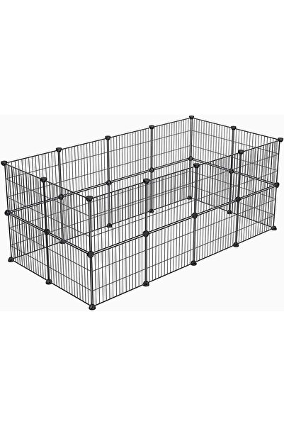 Yıldızan 24 Panel Küçük Hayvan Kedi Köpek Kuş Evi Kafesi Oyun Parkı Portatif ...