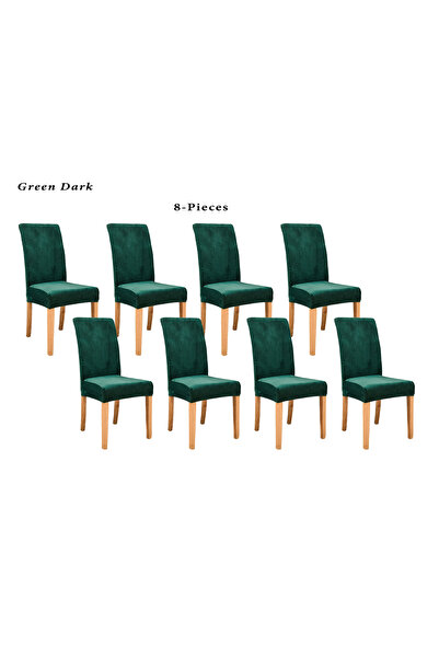 Evory Home أغطية كراسي طعام مخملية مطاطية ناعمة، مجموعة من 8 قطع، أغطية واقية...