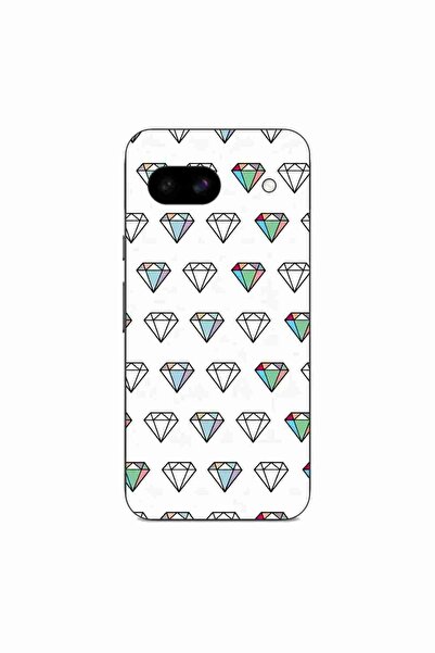 OEM Калъф, съвместим с Google Pixel 8A, силиконов гел TPU, с диамантен десен,...