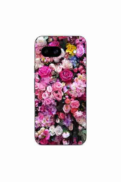 OEM Case compatible with Google Pixel 8A Silicone Gel Tpu Pink Roses Pattern
