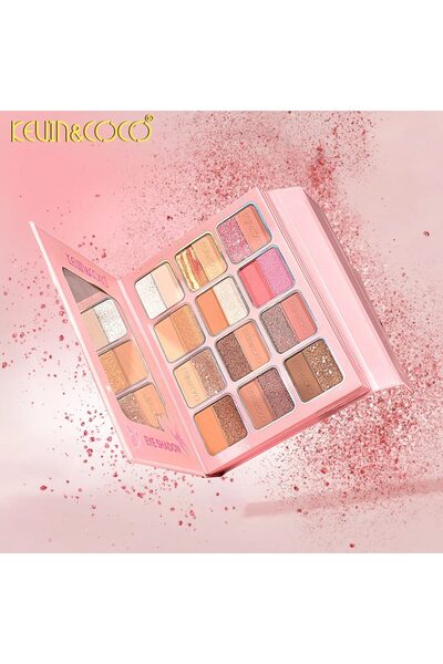 kevin coco Paleta Machiaj Kevin & Coco Glowy Butterfly Makeup Book, 96 Nuante, Roz