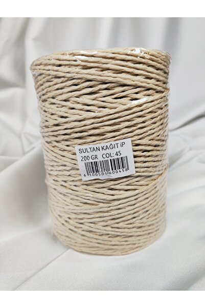 Sultan Paper Thread Hand Knitting Yarn 200Gr.-240Mt. (1 Piece) - Color: 45