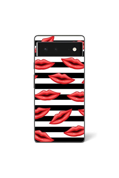 OEM Husa compatibila cu Google Pixel 6 Silicon Gel Tpu Model Striped Kisses