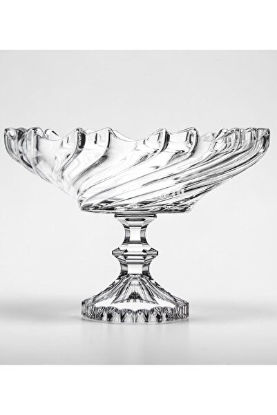 city glass Twist Ayaklı Cam Meyvelik / Sunumluk (30 cm)