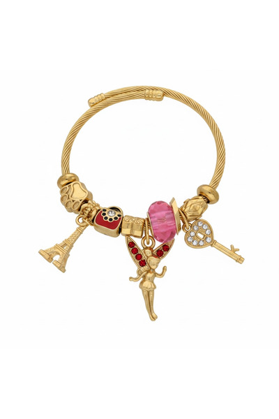 Butik Peri detaylı Charm Gold Bileklik