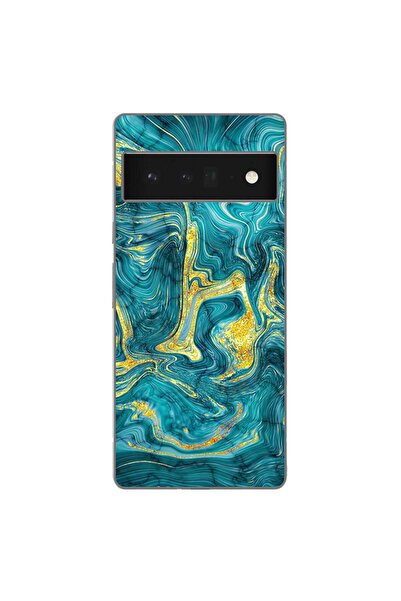 OEM Husa compatibila cu Google Pixel 6 Pro Silicon Gel Tpu Model Abstract Gem...