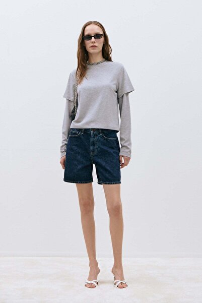 Suud Collection Mavi Everly Denim Şort