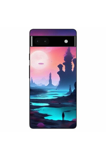 OEM Husa compatibila cu Google Pixel 6A Silicon Gel Tpu Model Mystic Planet