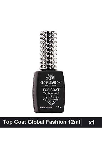 global fashion Top Coat 12ml, Fără Strat Dispersie, Manichiură UV/LED