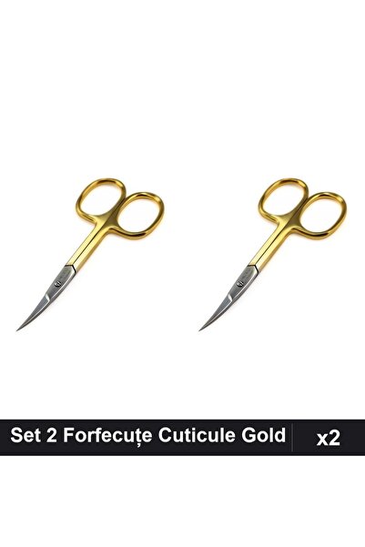 One Group Set 2 Forfecuțe Profesionale Cuticule Gold, Manichiură