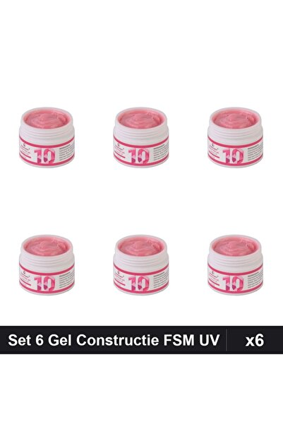 FSM Set 6 Gel Constructie UV LED 15g, Builder Gel Sculpting, Manichiura Profe...