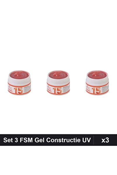 FSM Set 3 Gel Constructie UV LED 15g, Builder Gel Manichiura Profesionala