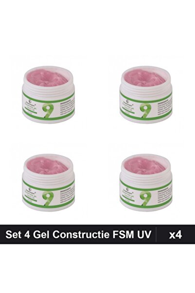 FSM Set 4 Gel Constructie UV LED 15g, Builder Gel Profesional Manichiura