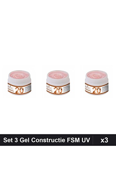 FSM Set 3 Gel Constructie UV LED 15g, Builder Gel Manichiura Profesionala