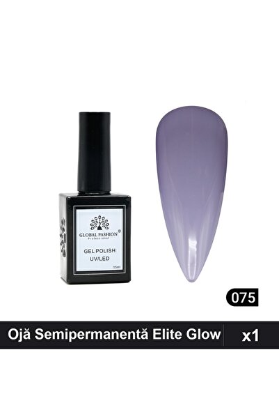 global fashion Ojă Semipermanentă Elite Glow 15ml, Gel Polish UV/LED 075
