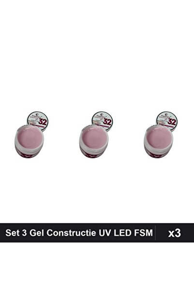FSM Set 3 Gel de Constructie UV LED 15g, Builder Gel Sculpting Manichiura
