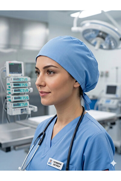limitless medikal Cerrahi Hemşire bonesi ameliyat bonesi doktor bonesi açık mavi