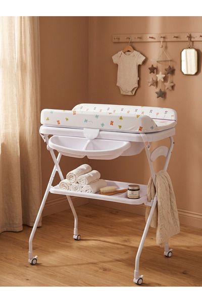 First Step طاولة تغيير الحفاضات FS BB022A باللون الأبيض A25
