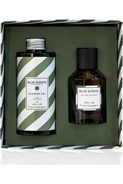 blue scents Σετ Ανδρικού Αρώματος Ελαιόλαδο & Πράσινη Πιπεριά με Ω ντε Τουαλέ...
