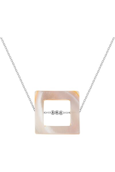 MINZA Athens Women's Necklace, 925 Sterling Silver, Beaded Pendant Necklace, ...