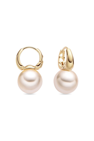 Lisa&Co. Cercei Argint Pierce Pearl Drop Argint placat cu aur galben / Shellp...