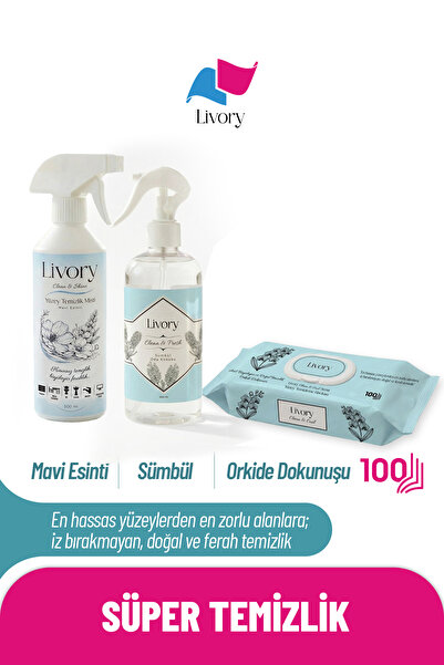 Livory Clean & Shine Serisi Mavi Esinti Yüzey Temizlik Misti 500 ML | Clean &...