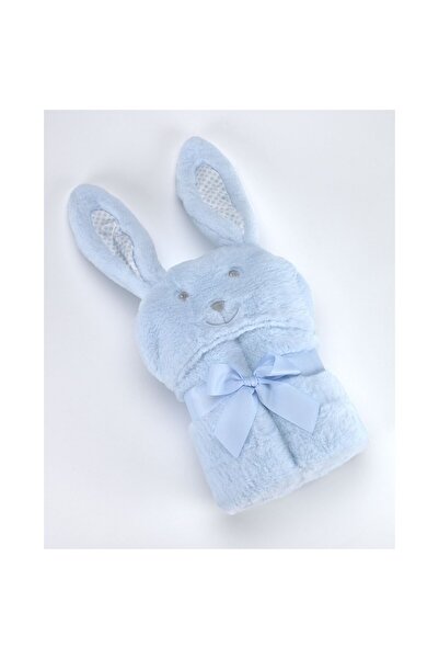 Baby Oliver Κουβέρτα Pompon Rabbit 75Χ95cm Γαλάζιο MORA