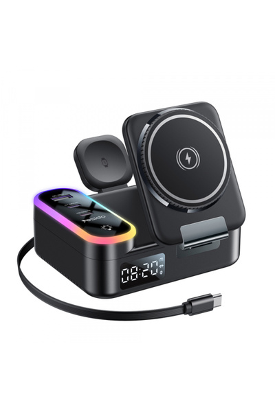 Yesido Incarcator Statie DS38 Display QI 3in1, 65W, 3A, 1 x USB-A - 2 x USB-C...