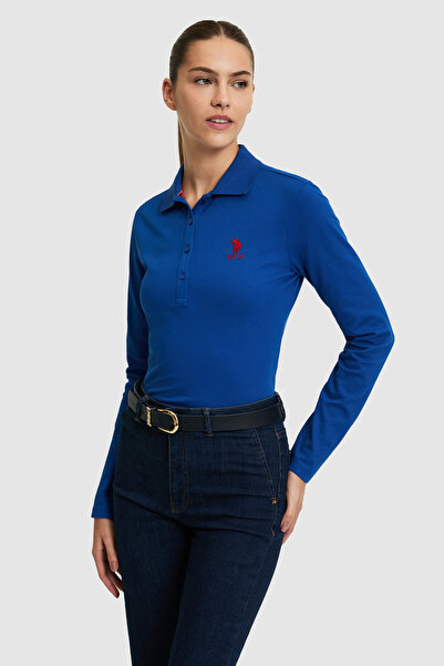 U.S. Polo Assn. Women's Saks Basic Polo Neck Sweatshirt 50271573-Vr045