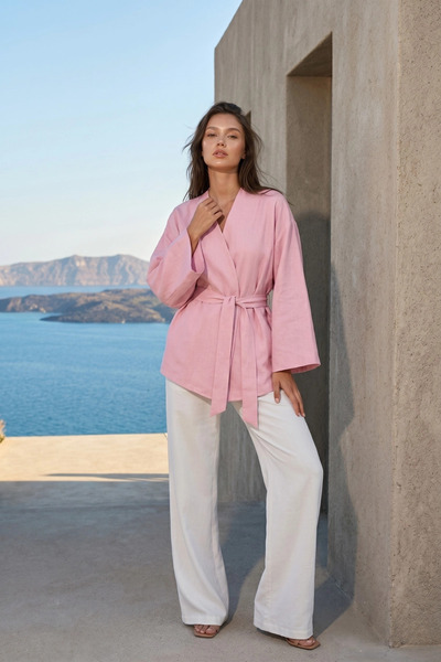 PASTELASTORE Kadın Kuşaklı Kimono 1177