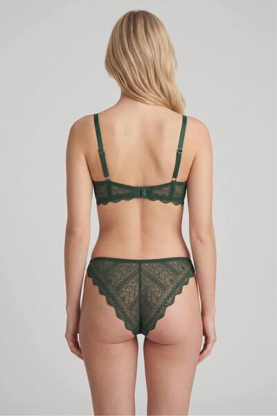 OBJE Women's Khaki Lace Bra Set