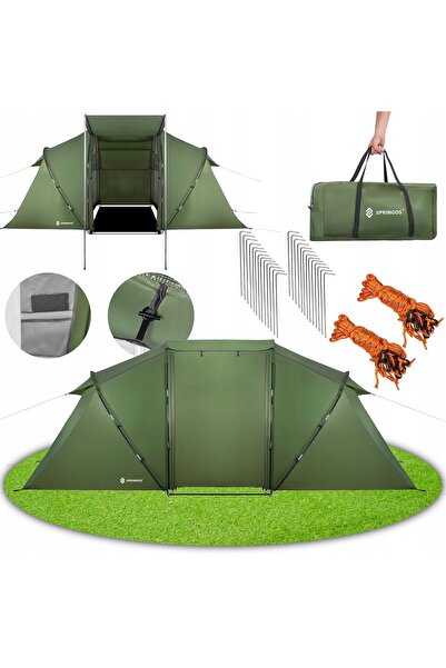 Springos 4-Person Waterproof Camping Tent with Vestibule & 2 Bedrooms