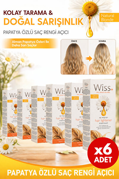 Wiss + Papatya Sprey 6'lı Eko Set - Saç Rengi Açıcı - Doğal Sarışınlık 6x150ml