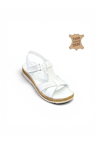 İYİSİNDEN SHOES Genuine Leather Women's Orthopedic Sandals Lightweight Stitch...