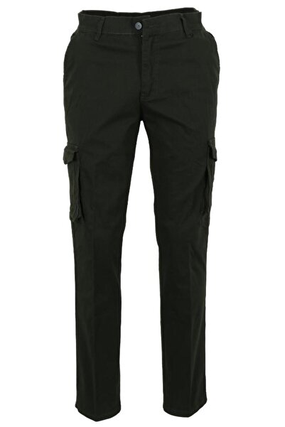 Modarar Men's Linen Cargo Pants Khaki Color Rar01440
