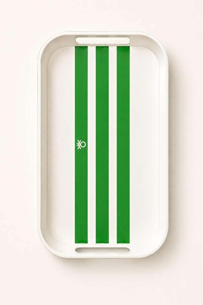 United Colors of Benetton Be-Kct64-Y Melamine Yeşil 19*33 Cm Servis Tepsisi