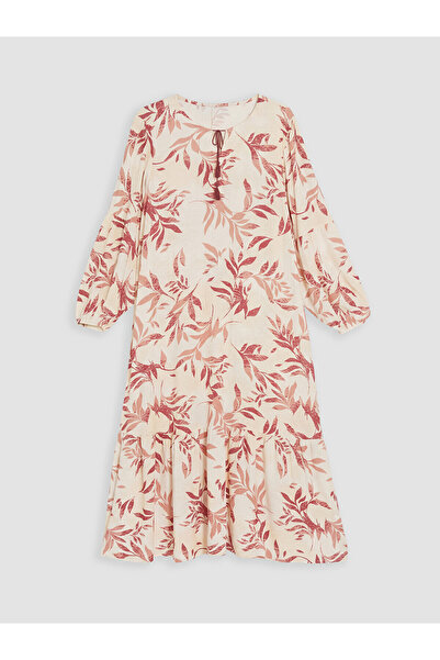 LC Waikiki Nevavm Collar Patterned Dress with a Difference