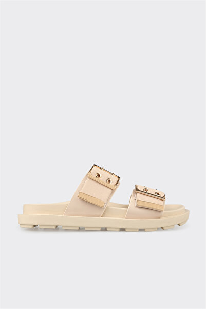 Elle Shoes Bej Kadın Düz Terlik
