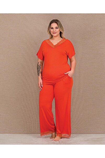 Lady Lingerie Short Sleeve Plus Size Women's Pajama Set