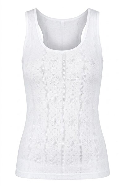 CottonVia 6 Pieces, Jacquard Women's Undershirt, Lilyum, Thick Straps, 100% C...