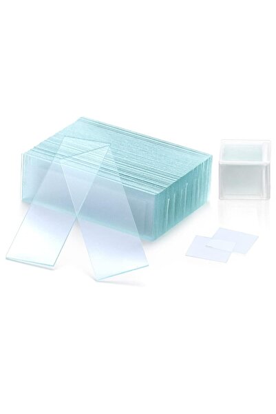 Qwork ®   50 de lame de microscop și 100 de lamele de acoperire