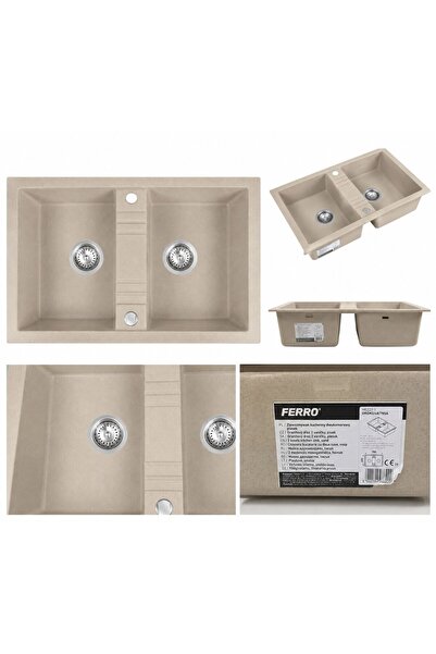 FERRO CHIUVETA GRANIT DUBLA (2 CUVE) BEIGE