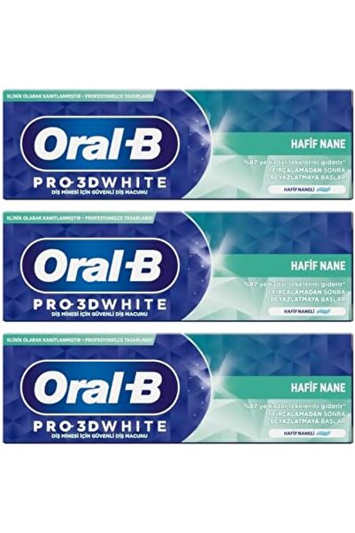 Yıldızan Oral-B Pro 3D Mild Mint Toothpaste 75 ml 3-Pack 1268290