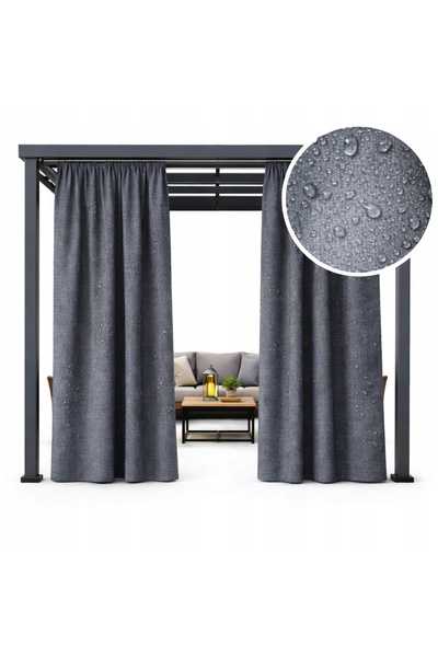 NOW-ART , Drapery Curtain -made Curtain, 155x200 cm, Grey, Polyester, Elegant...