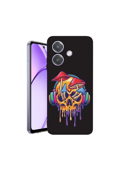 bestcase Husa pentru OPPO A40 / A40M, BestCase¬Æ Clear Silicon 2MM, Skull Mus...