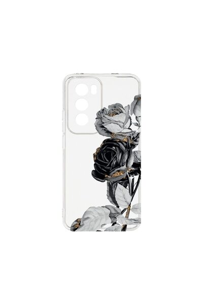 bestcase Διαφανής Θήκη Σιλικόνης 2MM, Συμβατή με OPPO Reno12 5G, Μαύρο Ροζ, Α...