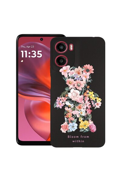 bestcase ¬Æ Husa pentru Motorola Moto E15 / Moto G05, Teddy Bear Bloom From W...