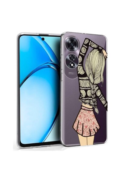 bestcase Husă pentru OPPO A60 4G, Silicon transparent 2MM, Girl Friend, Antiș...